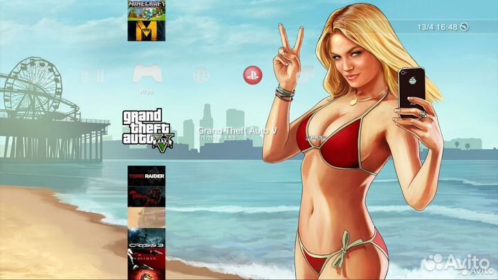 PS3 Slim прошитая / 2 джоя / 30 игр + магазин игр