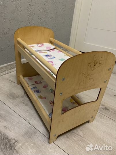 Кроватка деревянная для кукол