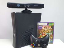 Xbox 360 Slim 250GB, сенсор Kinect + игра