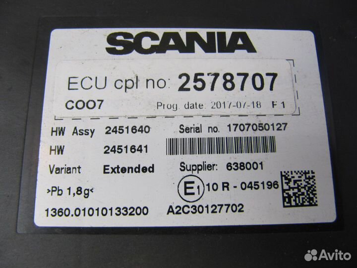 Блок электронный Scania P, G, R series