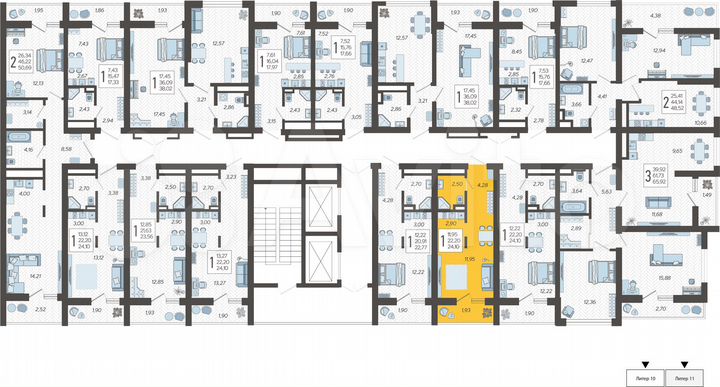 Квартира-студия, 23,6 м², 14/19 эт.