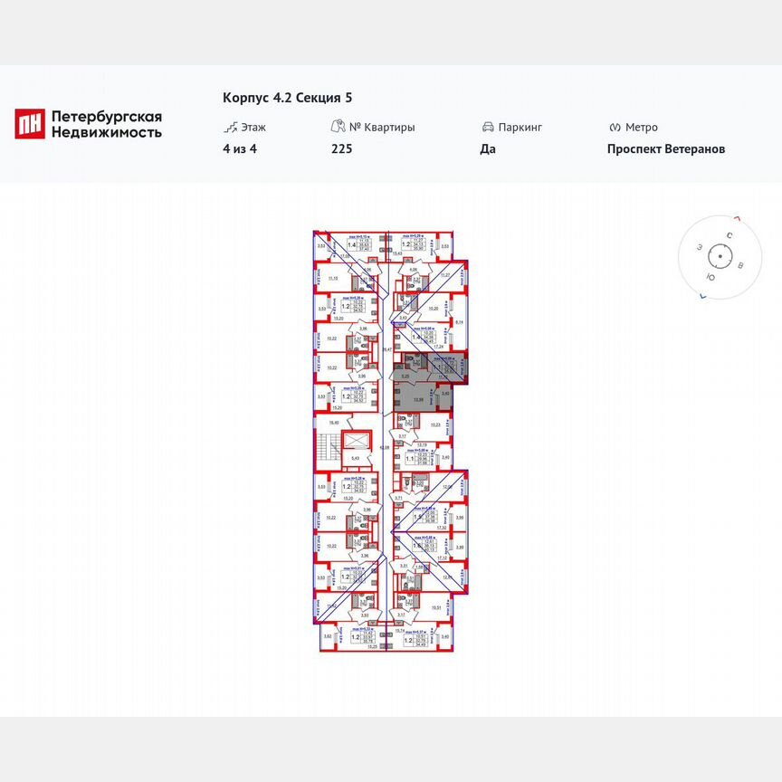 1-к. квартира, 33,9 м², 4/4 эт.