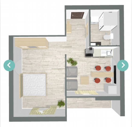 1-к. апартаменты, 33,7 м², 3/8 эт.