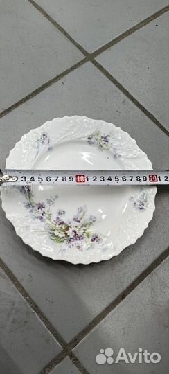 Старинная фарфоровая тарелка Кузнецов