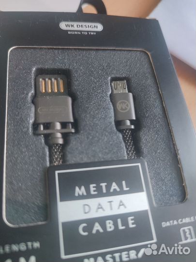 Кабель micro USB метал WK Design