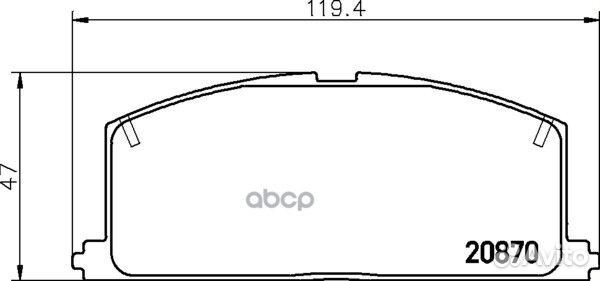 Колодки тормозные передние к-кт 'MDB1251 Mintex