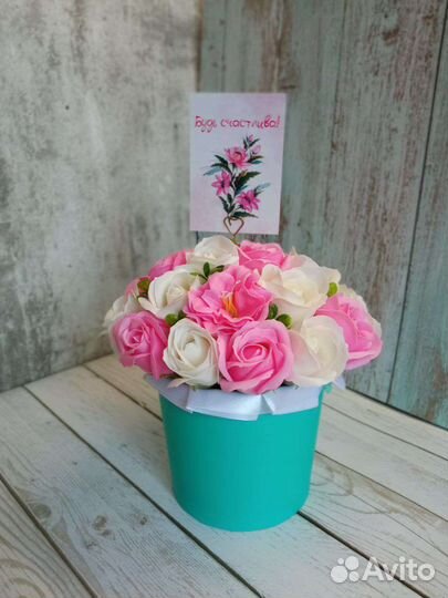 Букеты из мыльных роз