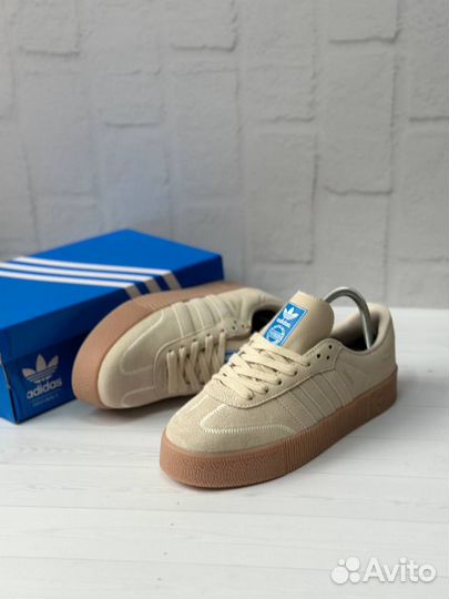 Кроссовки Adidas Samba Rose Platform Beige