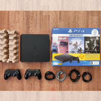 PS4 Slim 11.00, 512GB, Прошита, Коробка, 50+ Игр