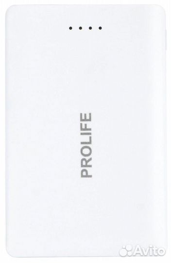 Переносной Тонкий PowerBank ProLife 2500mAh Белый