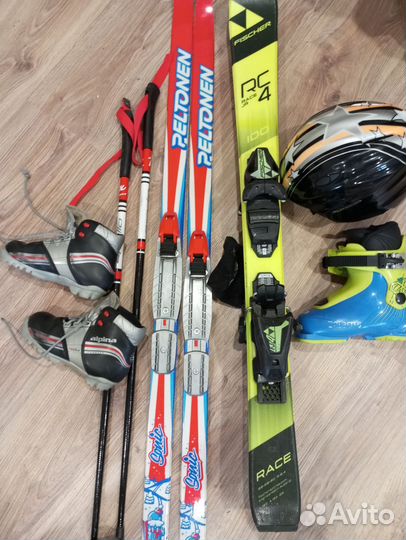 Горные лыжи детские 120 комплект