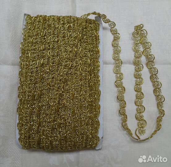 Тесьма металлизированная отделочная золото 9 видов