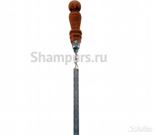 Шампур с деревянной ручкой для баранины 18 мм - 45