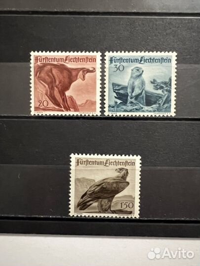 1947 г. Лихтенштейн. Фауна