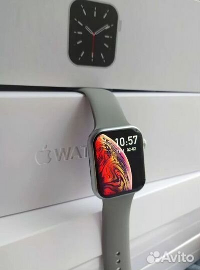 Apple Watch 7 space gray (безрамочные) 2 ремешка