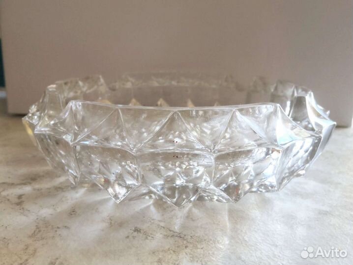 Большая Пепельница салатник хрусталь 17 см