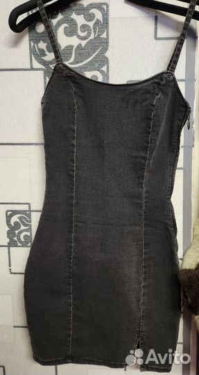 Платье мини джинсовое