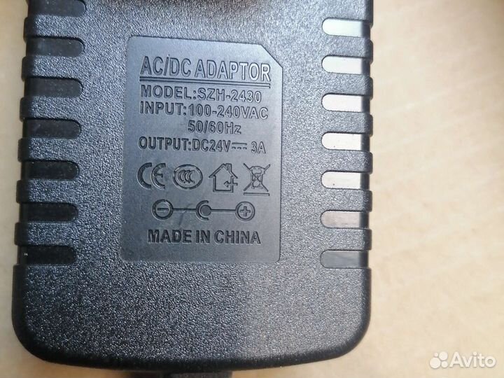 Блок питания Адаптер 24 В, 3А