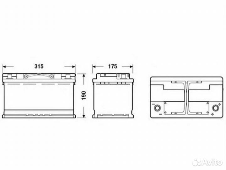 Аккумулятор Varta 80Ah 800A