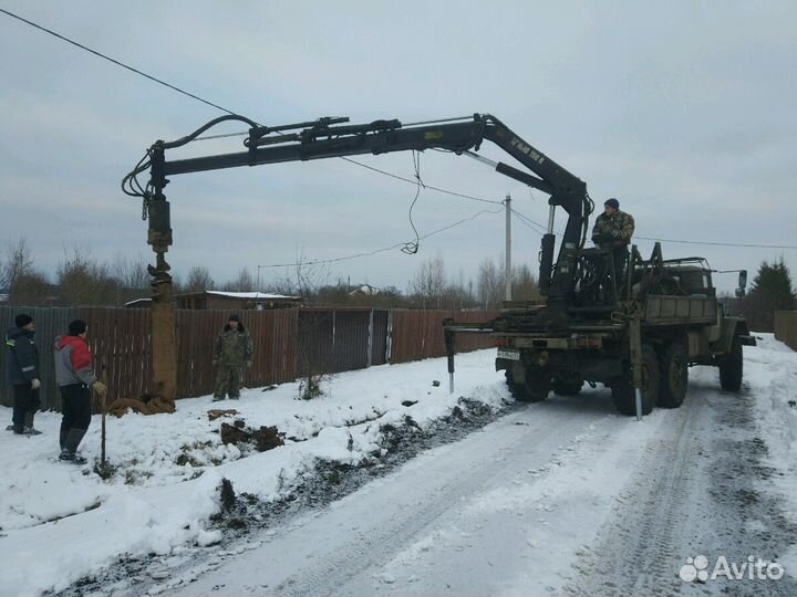 Бурение. Ямобур. Колодцы. Опоры. Фундаменты. Сваи