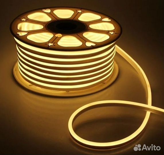 Тонкий гибкий неон LED NEO neon 220 Вольт 8х16