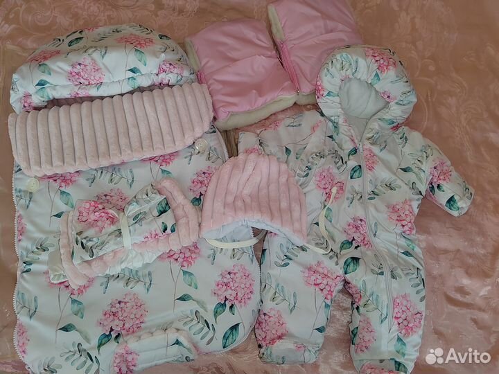 Конверт на выписку для девочки зима