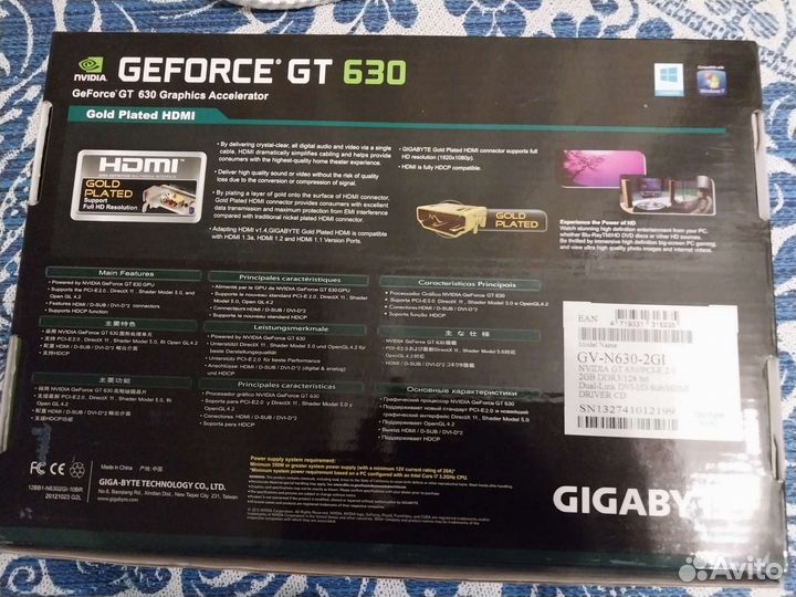 Видеокарта GeForce Gigabyte GT630 2Gb DDR3 128 bit