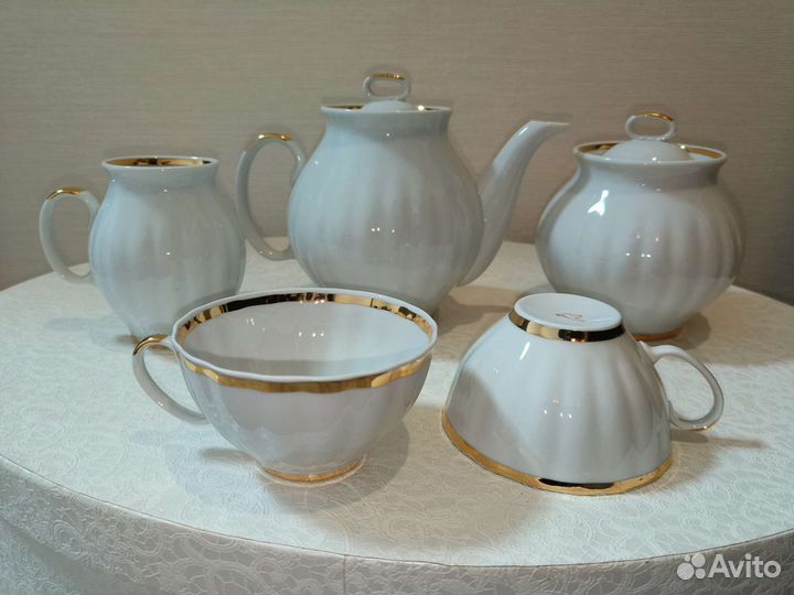 Дулевский фарфор новый чайный сервиз 21 предмет