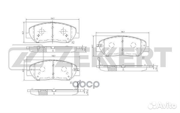 Колодки торм. диск. передн. Hyundai Grand Santa