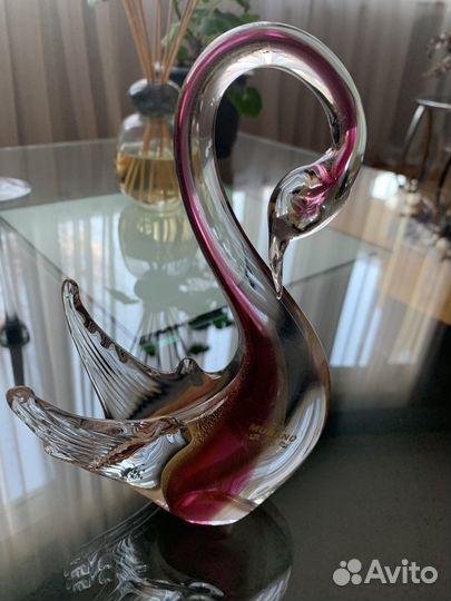 Лебедь из Муранского стекла Италия