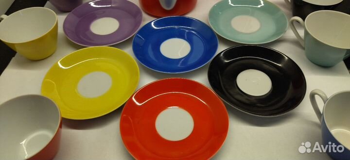 Кофейный сервиз радуга на 6 персон. kahla ГДР герм