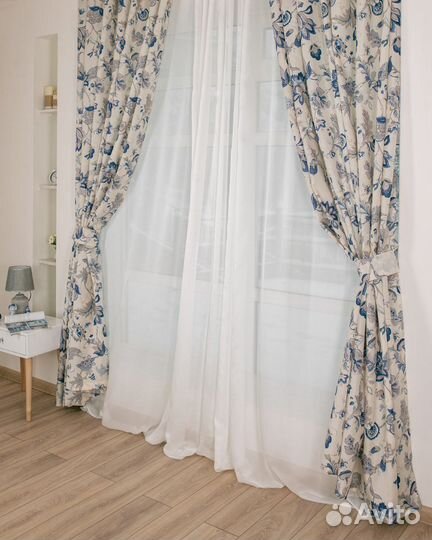 Комплект Шторы + тюль ирем 480x270 вуаль 300x270
