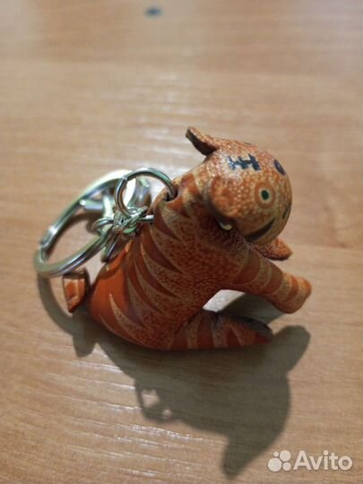 Брелок из кожи, тигр