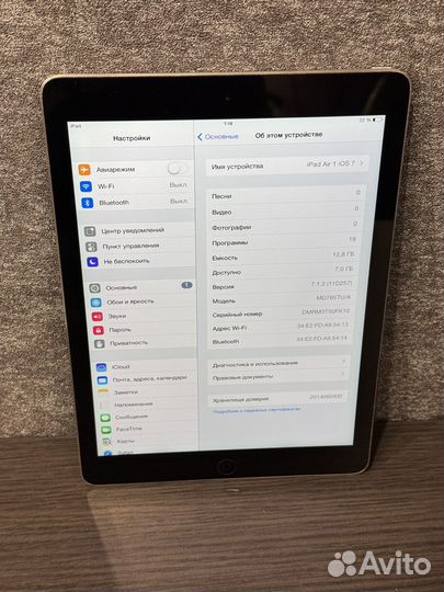 iPad Air 1 iOS 7