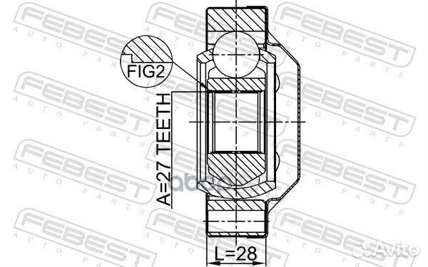 Шрус внутренний зад Febest C1371R, SG1174