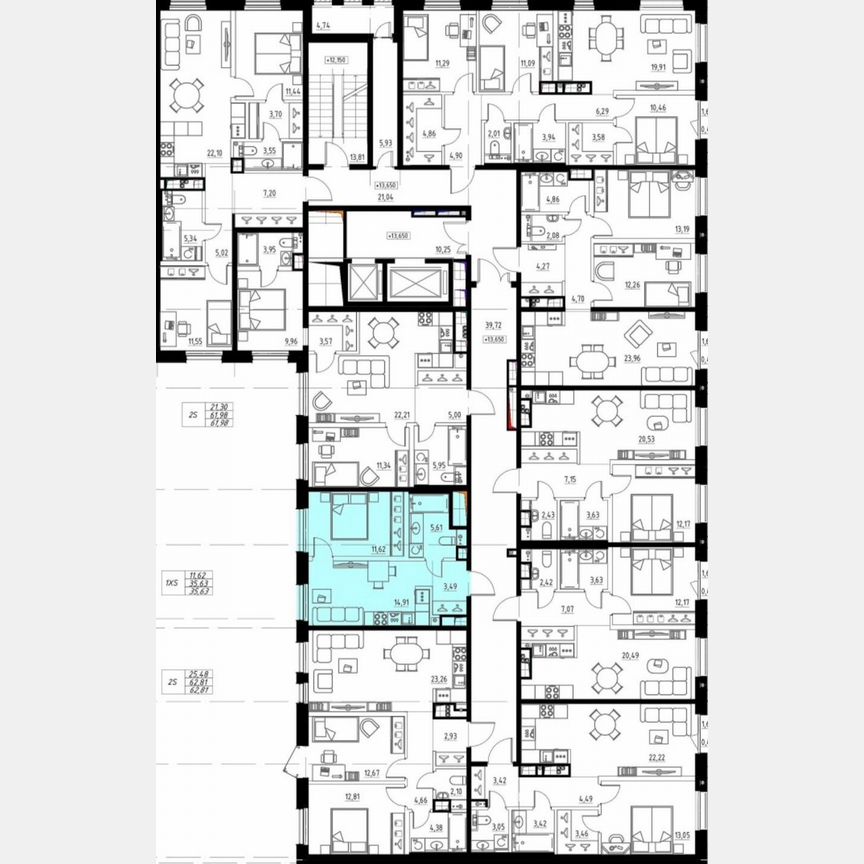 1-к. квартира, 35,6 м², 7/8 эт.