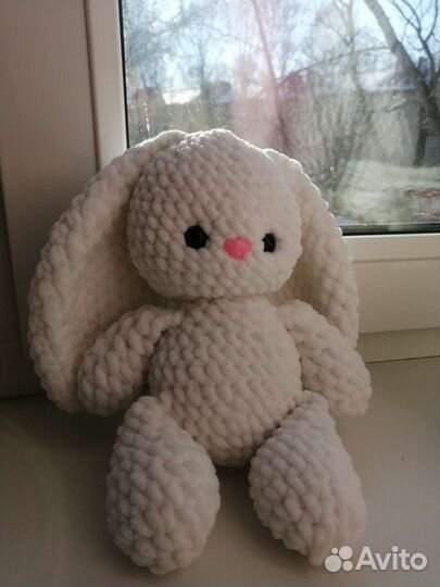 Заяц амигуруми, ручная работа, вязаный зайчик