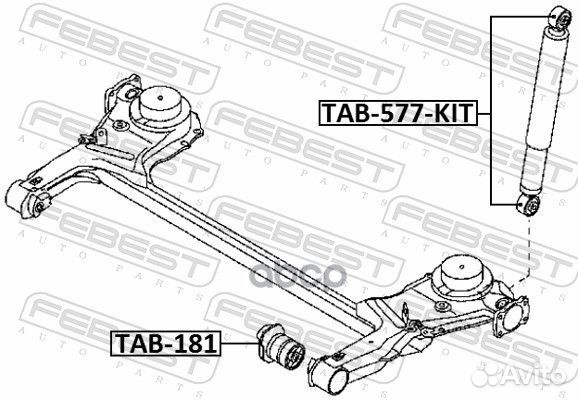 Сайлентблок амортизационной стойки (комплект) зад