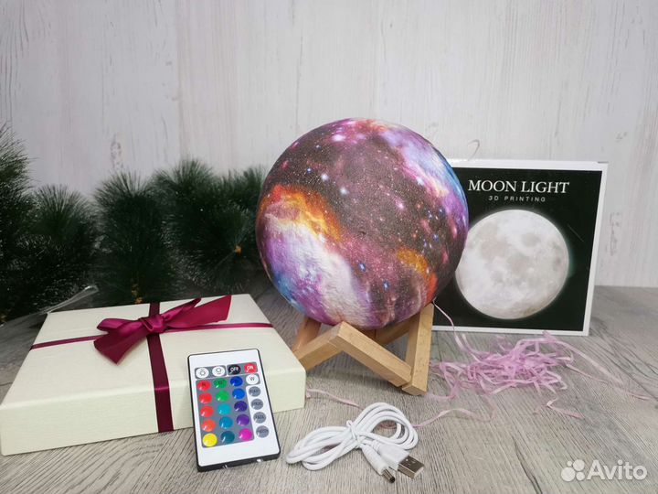 Светильник Ночник луна 18 см сенсорный 18 см