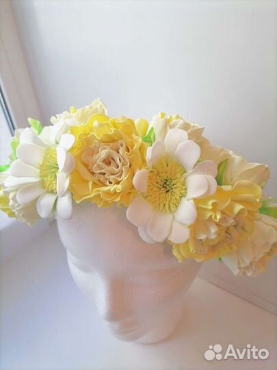 Ободок венок с цветами