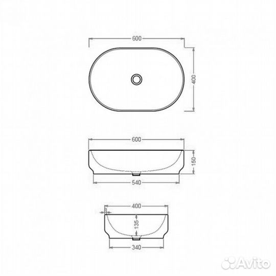 Раковина ArtCeram Atelier ATL002 цвет tortora