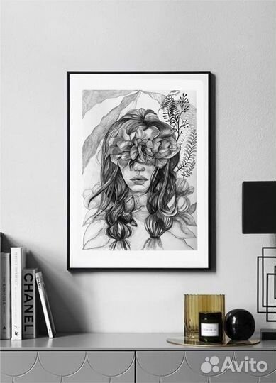 Картина углем