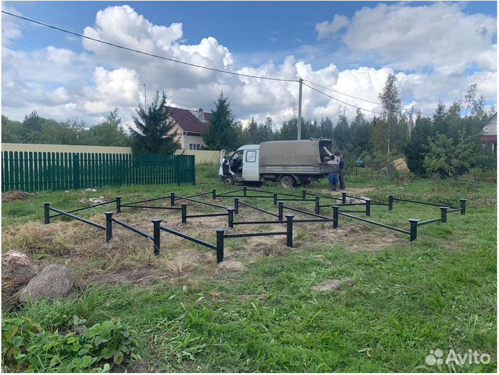 Свайно винтовой фундамент в Токсово