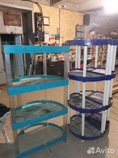 Полки стеллажи пластиковые