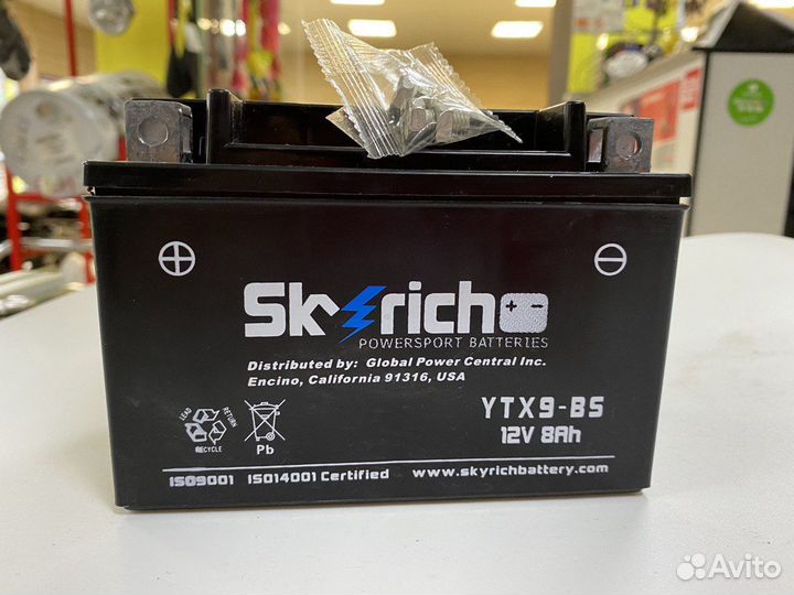 Аккумулятор skyrich YTX9-BS