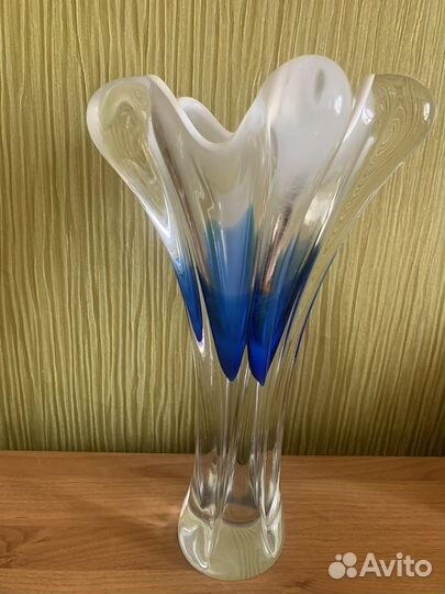 Ваза синее стекло СССР