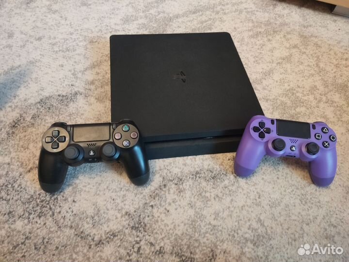 PS4 Slim 1Tb+2 джоя+PS Plus(600 игр)