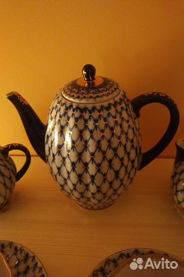 Сервиз кобальтовая сетка лфз