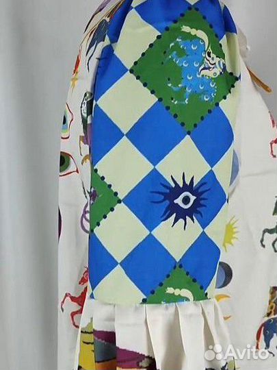 Рубашка пестрая в винтажном стиле