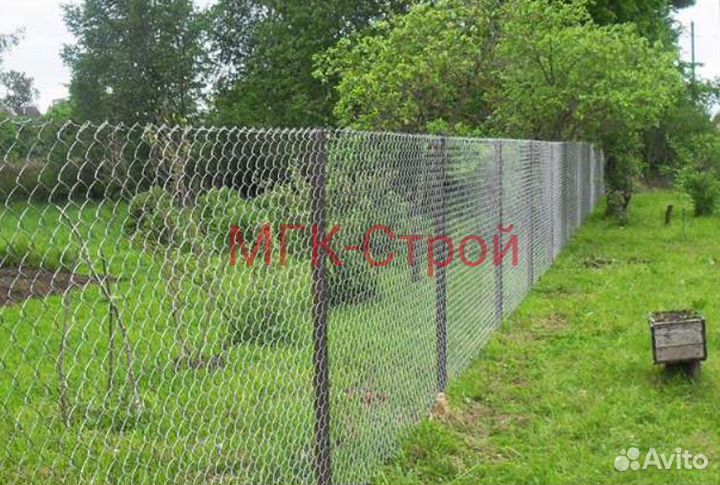 Забор из сетки рабицы
